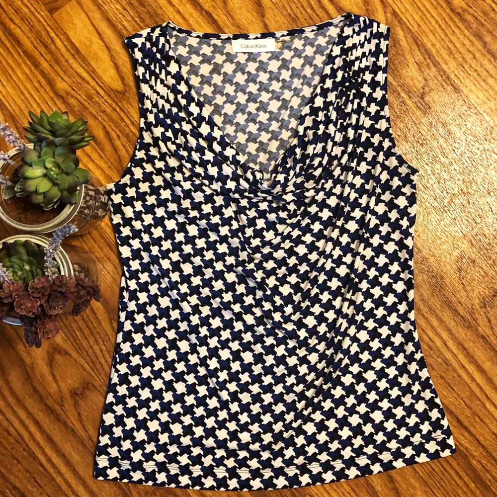 Calvin Klein Capped Sleeve Blouse - Size S